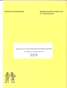 MASSACHUSETTS  INSTITUTE OF  TECHNOLOGY NUCLEAR  ENGINEERING MAINTENANCE