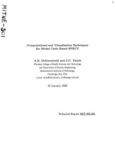 Computational  and  Visualization  Techniques SPECT J.C.