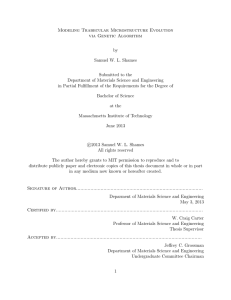 Modeling Trabecular Microstructure Evolution via Genetic Algorithm by Samuel W. L. Shames