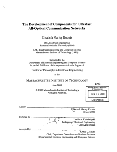 The Development  of Components  for Ultrafast