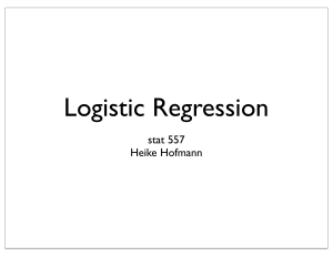 Logistic Regression stat 557 Heike Hofmann