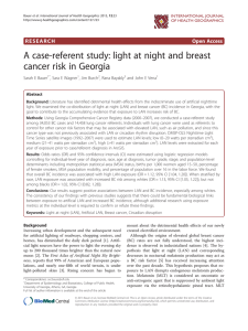 A case-referent study: light at night and breast Open Access