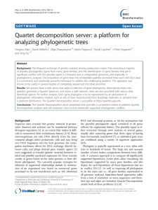 Quartet decomposition server: a platform for analyzing phylogenetic trees Open Access
