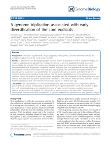 A genome triplication associated with early diversification of the core eudicots