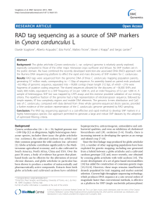 RAD tag sequencing as a source of SNP markers Open Access