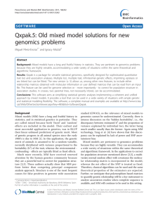 Qxpak.5: Old mixed model solutions for new genomics problems Open Access