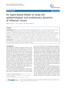 An Agent-Based Model to study the epidemiological and evolutionary dynamics