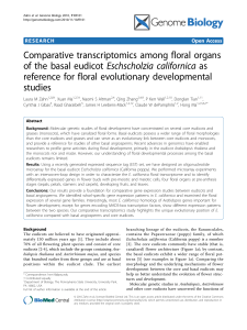 Comparative transcriptomics among floral organs reference for floral evolutionary developmental