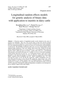 Longitudinal random effects models for genetic analysis of binary data