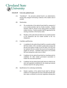 “Jurisdiction”  -  the  university  judicial ... (A) hearing body charged with hearing violations of the student code...