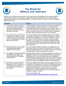 Tip Sheet for Military and Veterans
