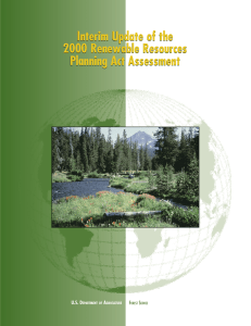 Interim Update of the 2000 Renewable Resources Planning Act Assessment U.S. D