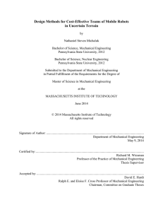 Design Methods for Cost-Effective Teams of Mobile Robots in Uncertain Terrain