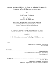 Optical Design Guidelines for Spectral Splitting Photovoltaic