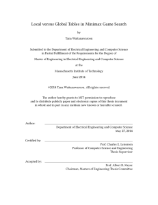 Local versus Global Tables in Minimax Game Search