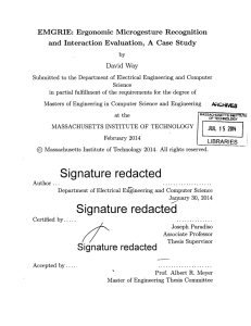 EMGRIE:  Ergonomic  Microgesture  Recognition David  Way