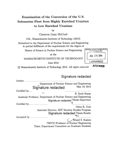 Examination  of the  Conversion  of the ... Submarine  Fleet  from  Highly  Enriched ... to  Low  Enriched  Uranium