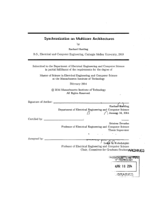 Synchronization  on  Multicore  Architectures