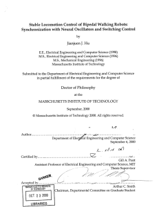 Stable  Locomotion  Control of Bipedal  Walking Robots: