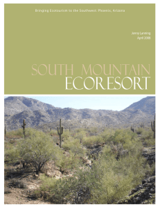 ECORESORT SOUTH  MOUNTAIN Bringing Ecotourism to the Southwest: Phoenix, Arizona Jenny Lanning