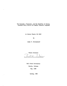 The  Economic,  Financial,  and  Tax ... Purebred  Dairy  Cattle  for  Embryo ...