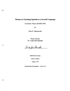 Themes in Teaching Spanish as a Second Language by Peter R. Baranowski