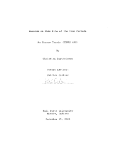 An  Honors  Thesis  (HONRS  499) By