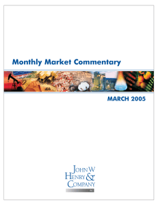 Monthly Market Commentary MARCH 2005