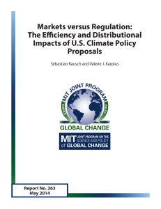 Markets versus Regulation: The Efficiency and Distributional Impacts of U.S. Climate Policy Proposals