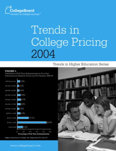 Trends in College Pricing 2004 Trends in Higher Education Series