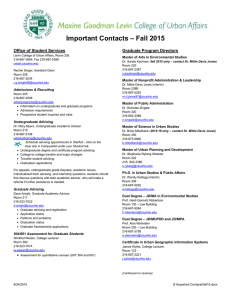 – Fall 2015 Important Contacts
