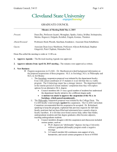 GRADUATE COUNCIL Graduate Council, 5/4/15  Page 1 of 4