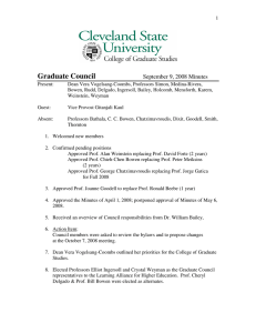 Graduate Council September 9, 2008 Minutes