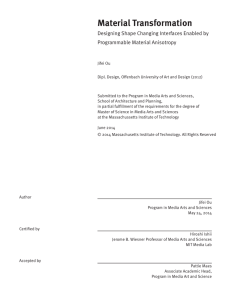 Material Transformation Designing Shape Changing Interfaces Enabled by Programmable Material Anisotropy