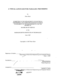 A  VISUAL  LANGUAGE  FOR PARALLEL  PROCESSING