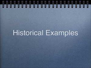 Historical Examples