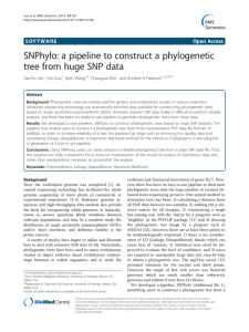 SNPhylo: a pipeline to construct a phylogenetic Open Access