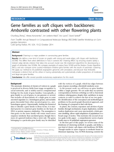 Gene families as soft cliques with backbones: Open Access