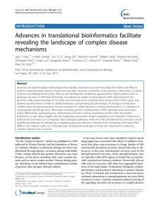 Advances in translational bioinformatics facilitate revealing the landscape of complex disease mechanisms