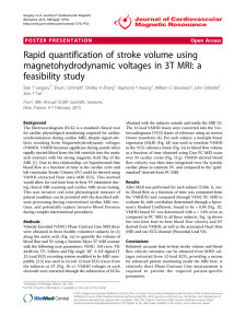 Rapid quantification of stroke volume using feasibility study