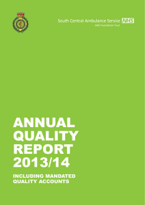 ANNUAL QUALITY REPORT 2013/14