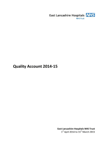 Quality Account 2014-15 1 April 2014 to 31
