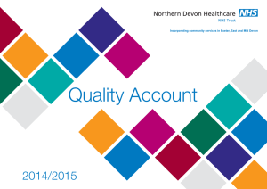 Quality Account 2014/2015 Incorporating community services in Exeter, East and Mid Devon