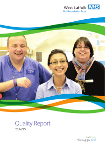 Quality Report West Suffolk 2014/15 NHS Foundation Trust