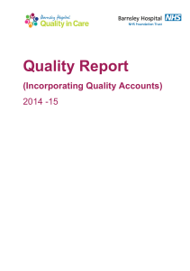 Quality Report (Incorporating Quality Accounts) 2014 -15