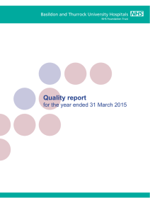 Quality report for the year ended 31 March 2015