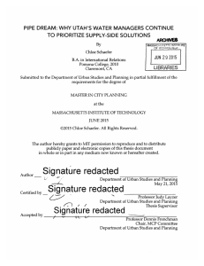 PIPE  DREAM:  WHY  UTAH'S  WATER ... TO  PRIORITIZE  SUPPLY-SIDE  SOLUTIONS