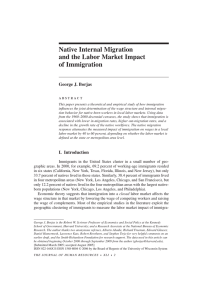 Native Internal Migration and the Labor Market Impact of Immigration George J. Borjas