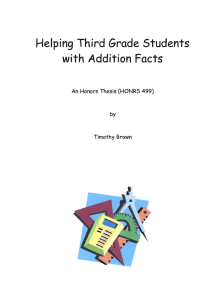 Helping  Third Grade Students with  Addition  Facts by