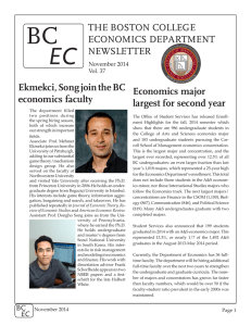 BC EC Ekmekci, Song join the BC Economics major